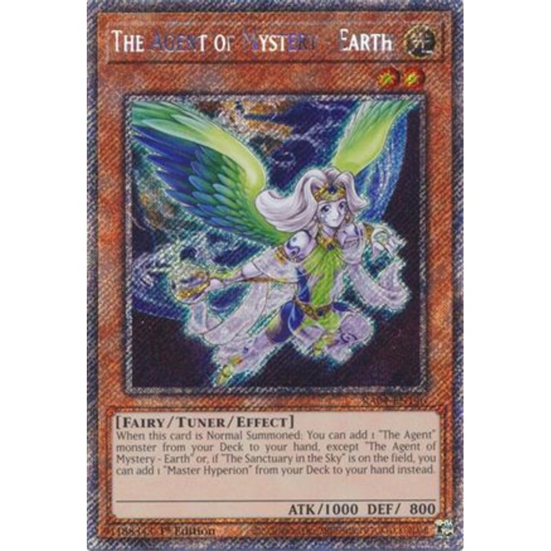 The Agent of Mystery – Earth (Platinum Secret Rare) (RA04-EN146) – (Platinum Secret Rare) – Quarter Century Stampede 1st Edition