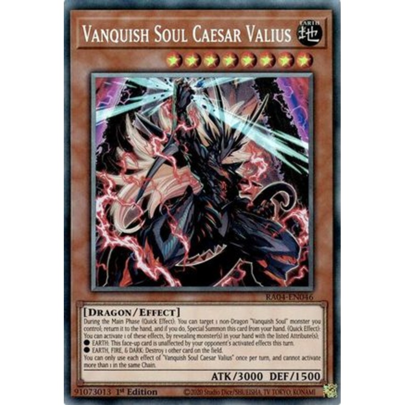 Vanquish Soul Caesar Valius (PCR) (RA04-EN046) – (Prismatic Collector’s Rare ) – Quarter Century Stampede 1st Edition